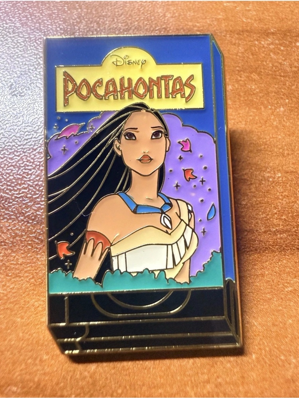Disney Pocahontas Enamel Pin - Blue, Purple, Black, Beige, Teal